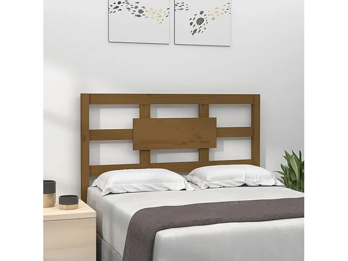 Cabecero Marrón Miel 95,5x4x100 cm Madera Maciza de Pino