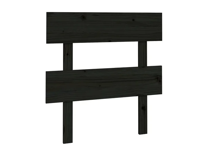 Cabecero Negro 103,5x3x81 cm Madera maciza de pino