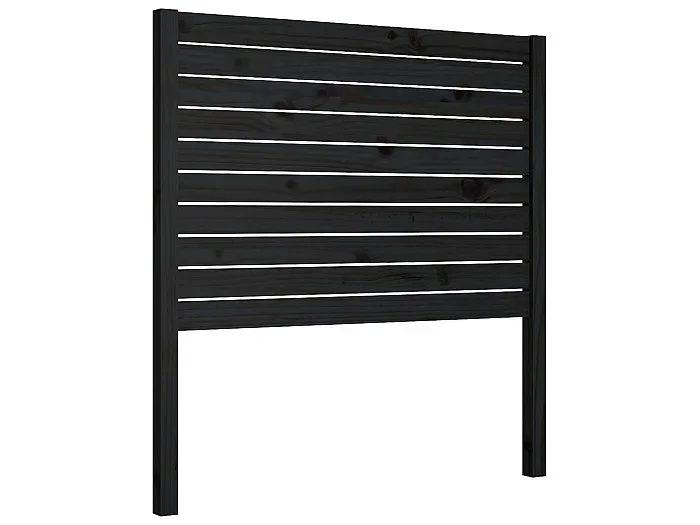 Cabecero Negro 81x4x100 cm Madera maciza de pino