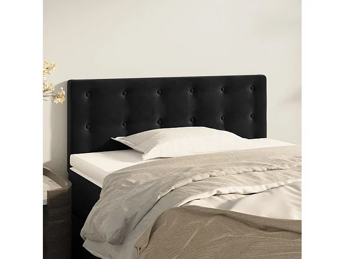 Cabecero negro 90x5x78/88 cm Terciopelo