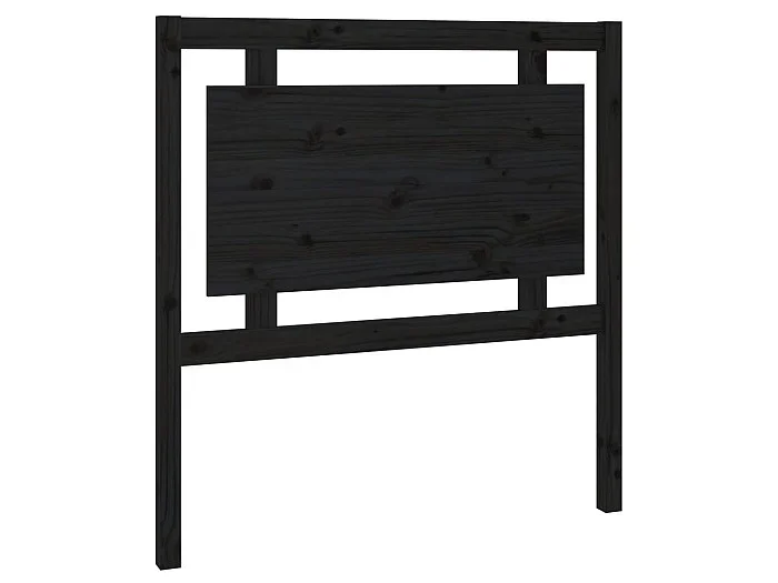 Cabecero Negro 95,5x4x100 cm Madera maciza de pino