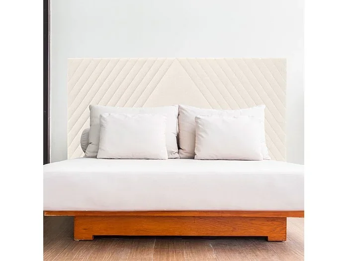 Cabecero Ribadesella tela Guata diseño líneas 165 cm beige