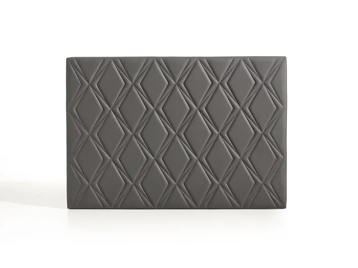 Cabecero Rubí para Cama de 120 de Polipiel Gris 154x115x8..