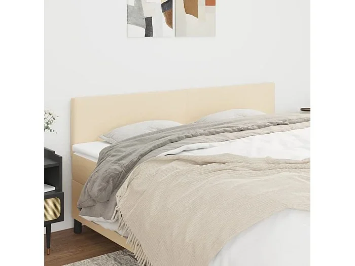 Cabeceros 2 uds Crema 80x5x78/88 cm Tela