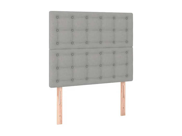 Cabeceros 2 uds Gris claro 80x5x78/88 cm Tela
