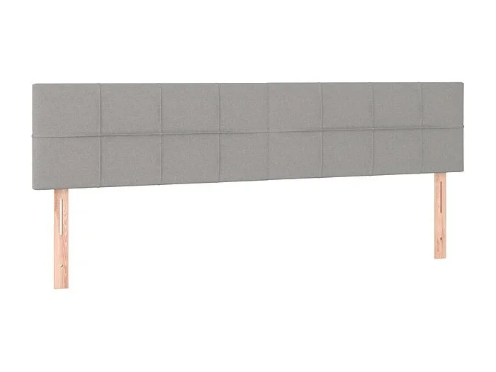 Cabeceros 2 uds Gris claro 90x5x78/88 cm Tela