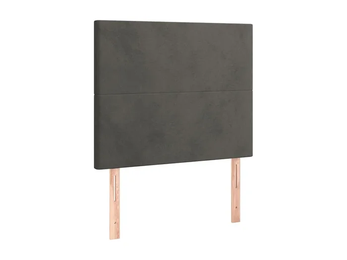 Cabeceros 2 uds Gris oscuro 100x5x78/88 cm Terciopelo