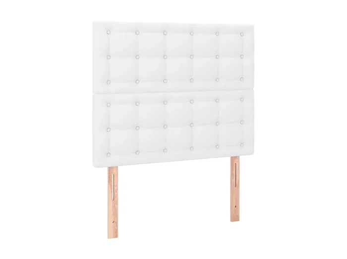 Cabeceros 2 unidades de cuero sintético blanco 100x5x78/88 cm ES62383