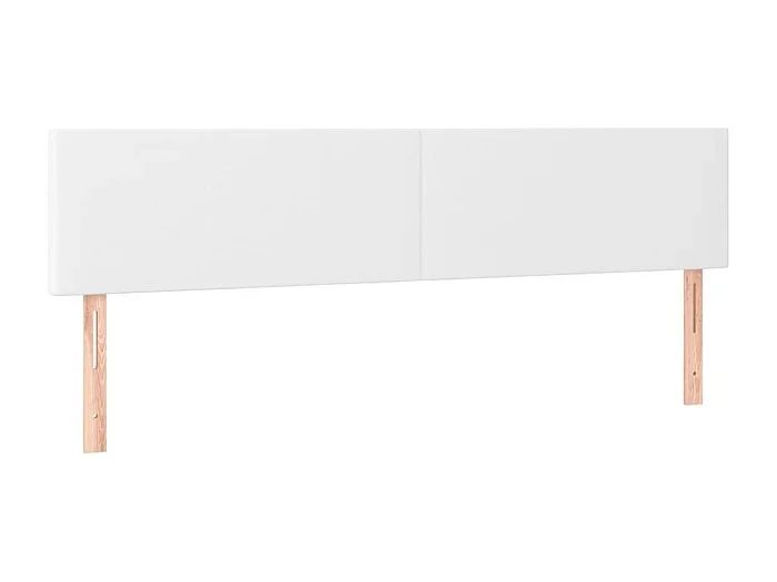 Cabeceros 2 unidades de cuero sintético blanco 100x5x78/88 cm ES67223
