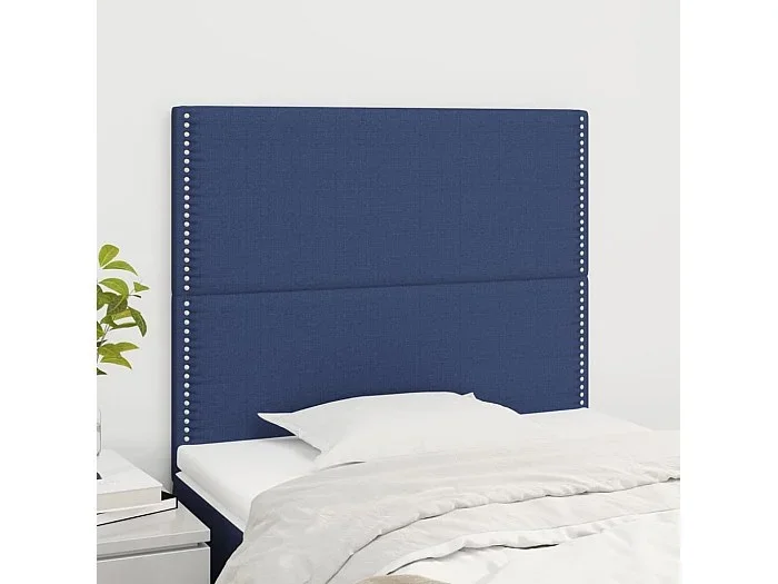 Cabeceros 2 unidades de tela azul 90x5x78/88 cm ES85932