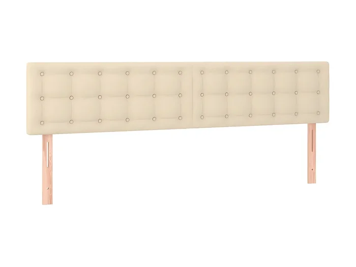 Cabeceros 2 unidades de tela color crema 90x5x78/88 cm ES54670
