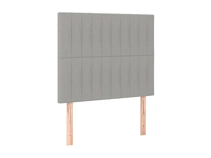 Cabeceros 2 unidades de tela gris claro 100x5x78/88 cm ES31180