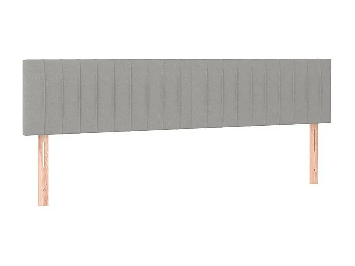 Cabeceros 2 unidades de tela gris claro 100x5x78/88 cm ES96980