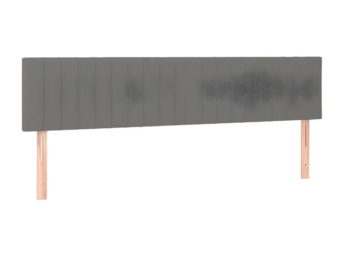 Cabeceros 2 unidades de tela gris oscuro 90x5x78/88 cm ES62827
