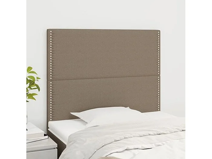 Cabeceros 2 unidades de tela gris taupe 90x5x78/88 cm ES48426
