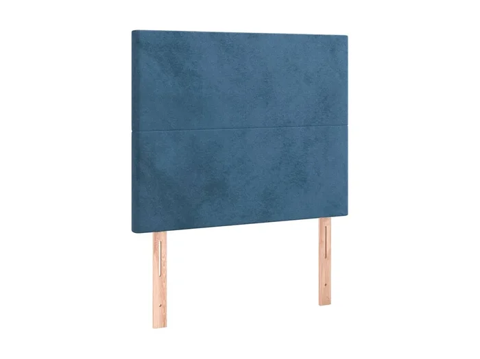 Cabeceros 2 unidades de terciopelo azul oscuro 80x5x78/88 cm ES69558