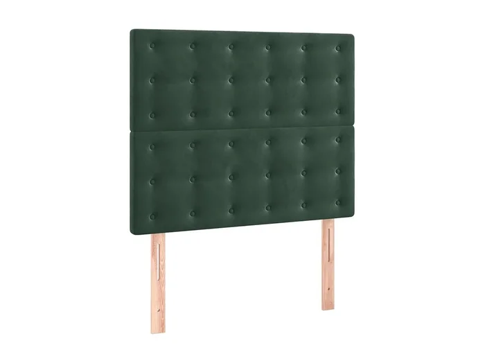 Cabeceros 2 unidades de terciopelo verde oscuro 80x5x78/88 cm ES71078