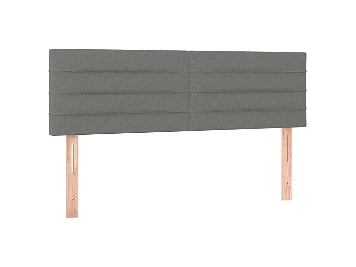 Cabeceros 2 unidades tela gris oscuro 72x5x78/88 cm ES82579