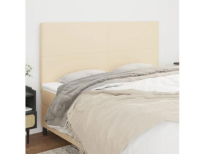 Cabeceros 4 piezas Crema 90x5x78/88 cm Tela