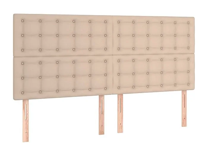 Cabeceros 4 unidades cuero sintético capuchino 100x5x78/88 cm ES39543
