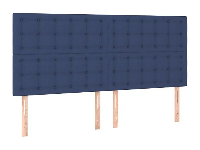 Cabeceros 4 unidades de tela azul 100x5x78/88 cm ES58671