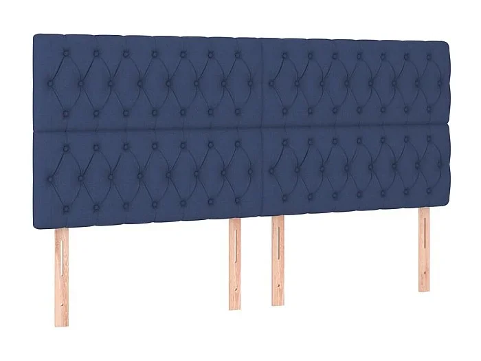 Cabeceros 4 unidades de tela azul 90x7x78/88 cm ES71981
