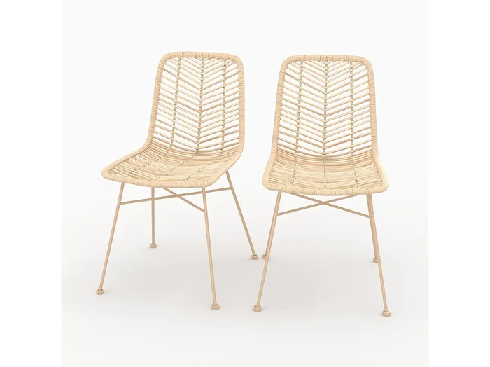 Cabezal de cama en ratán y rejilla 160 cm – Naïra