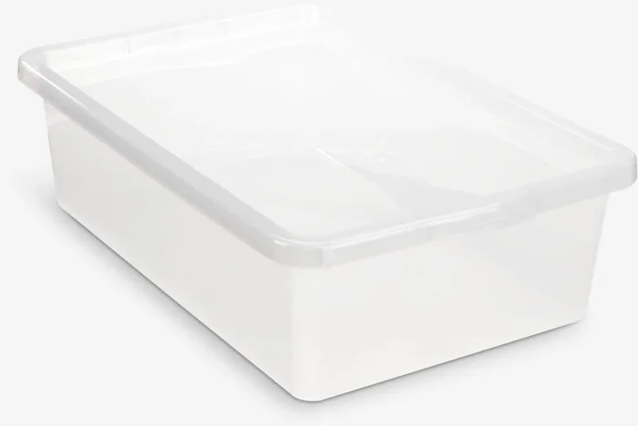 Caja bajo cama BASIC BOX 30L con tapa transparente