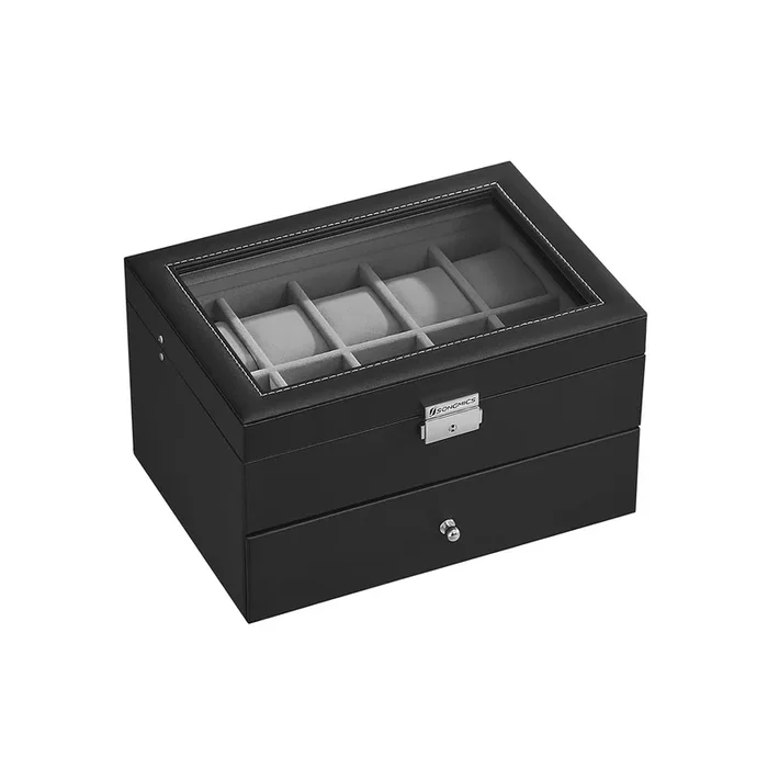 Caja de Reloj de 20 Rejillas-SONGMICS