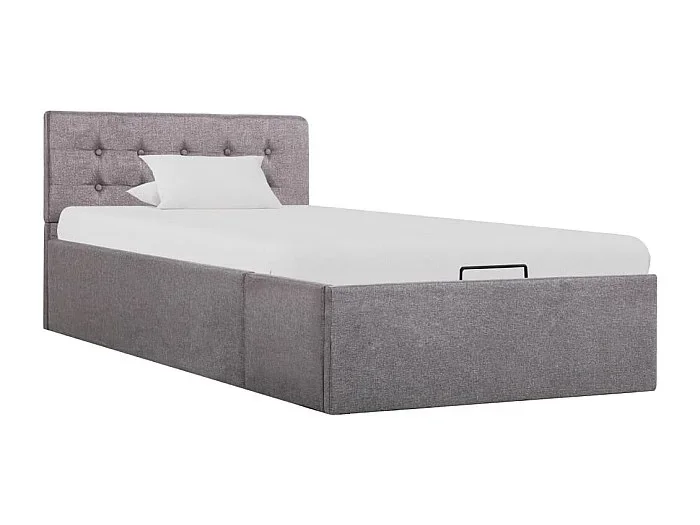 Cama canapé hidráulica almacenaje sin colchón taupe 100x200cm