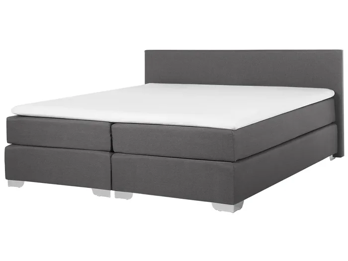 Cama continental Tela PRESIDENT 180 x 200 cm Gris oscuro