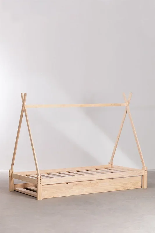 Cama de Madera para Colchón de 90 cm Joan Kids 90 x 190 cm – SKLUM