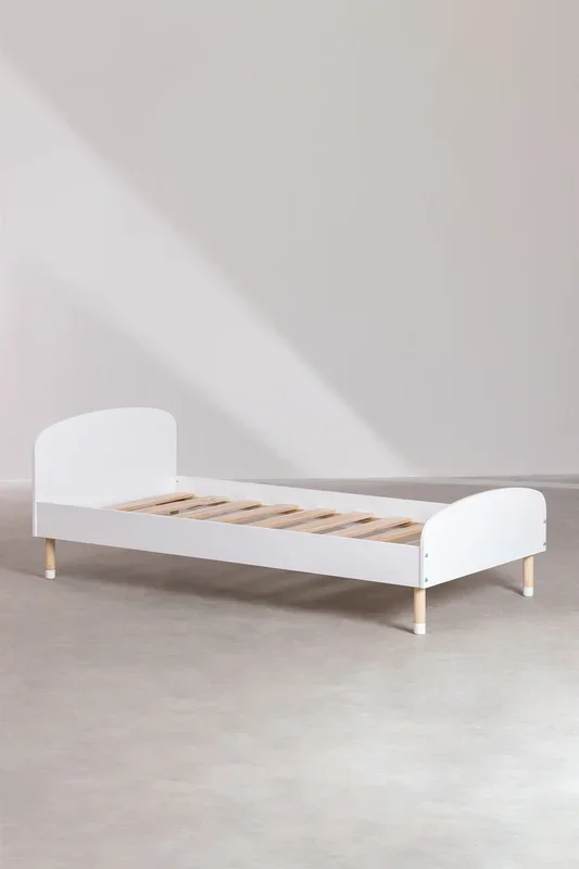 Cama de Madera para Colchón de 90 cm Loretta Kids 90 x 190 cm Madera Blanca – SKLUM