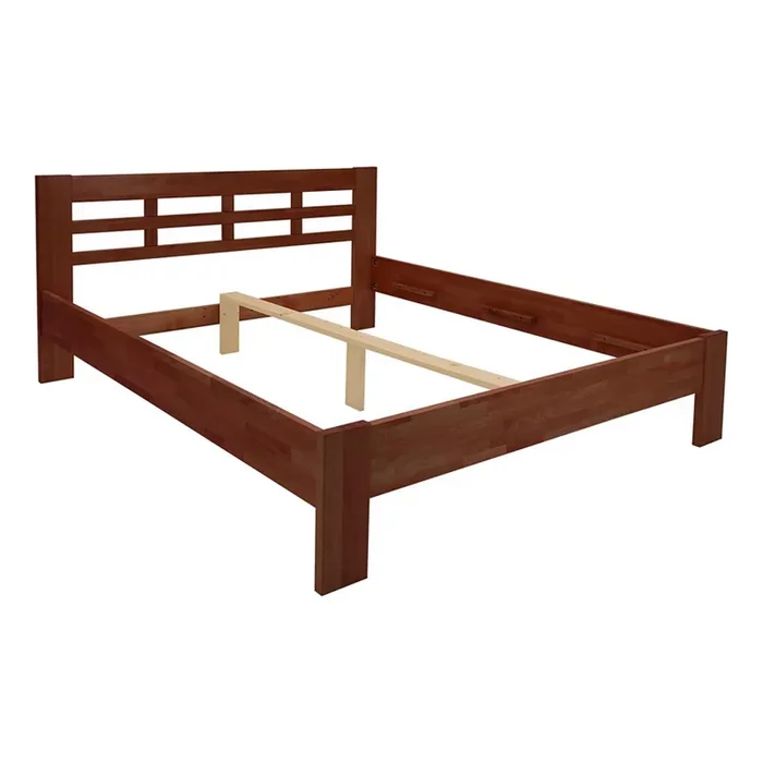 Cama doble de madera maciza ANGELA 180×200 cm noga oscura