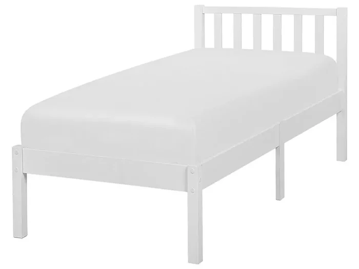 Cama Madera de pino FLORAC 90 x 200 cm Blanco