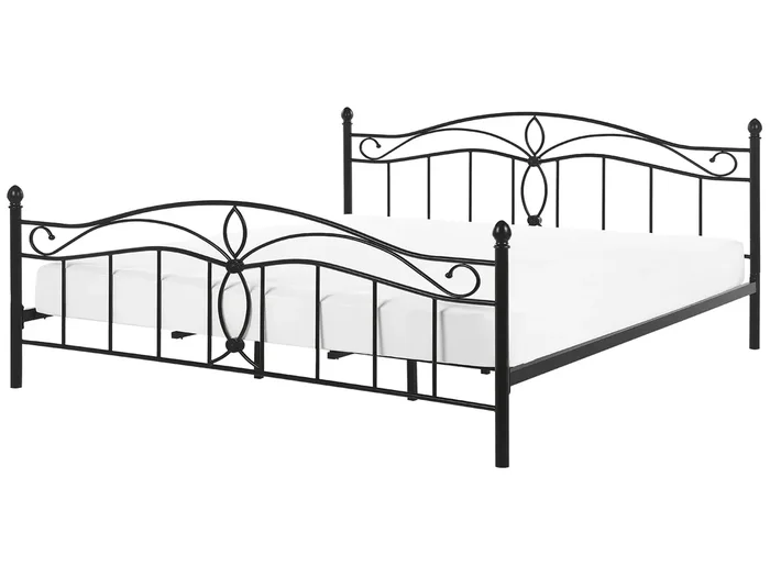 Cama Metal ANTLIA 180 x 200 cm Negro