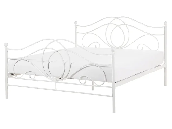 Cama Metal LYRA 160 x 200 cm Blanco