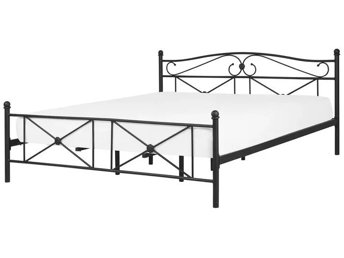 Cama Metal RODEZ 180 x 200 cm Negro