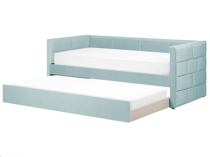 Cama nido Terciopelo CHAVONNE 90 x 200 cm Verde menta