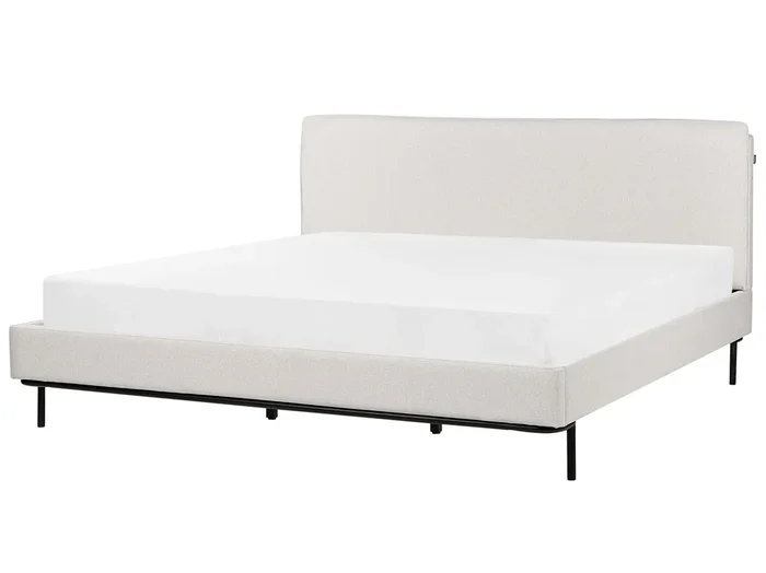 Cama Tela CORIO 180 x 200 cm Gris claro