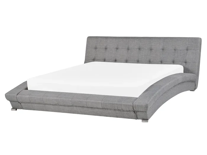 Cama Tela LILLE 160 x 200 cm Gris