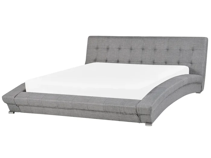 Cama Tela LILLE 180 x 200 cm Gris