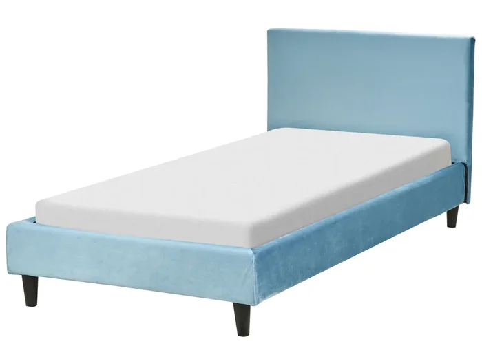 Cama Terciopelo FITOU 90 x 200 cm Azul claro