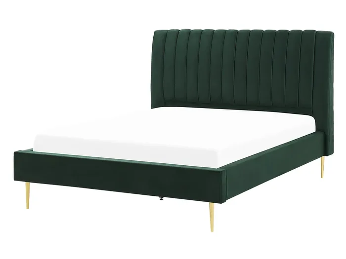 Cama Terciopelo MARVILLE 140 x 200 cm Verde esmeralda