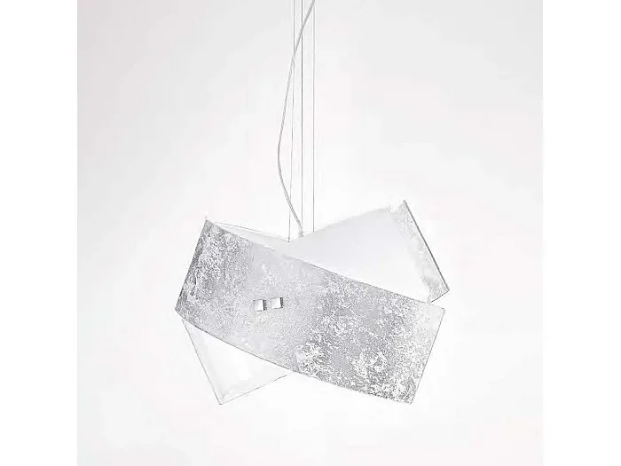 Camilla – Lámpara colgante plata 2XE27 max 2X70W IP20 – Lámpara de techo con diseño moderno en aluminio – Casquillo E27