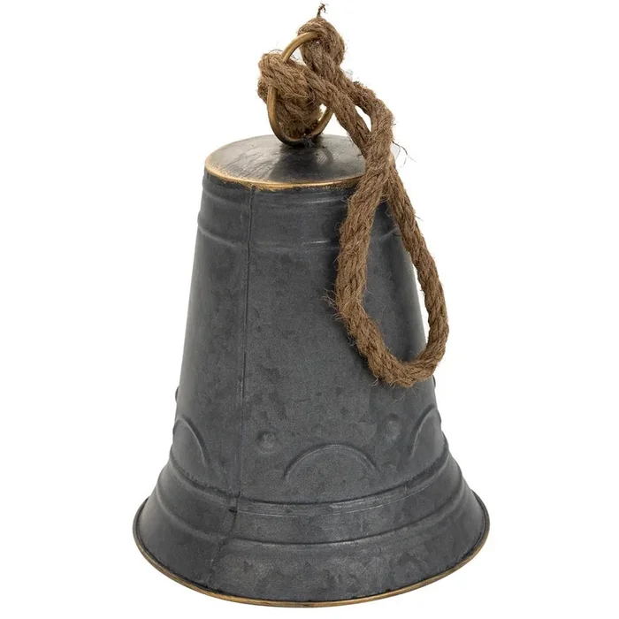 Campana de decoración de metal marrón 17x17x25