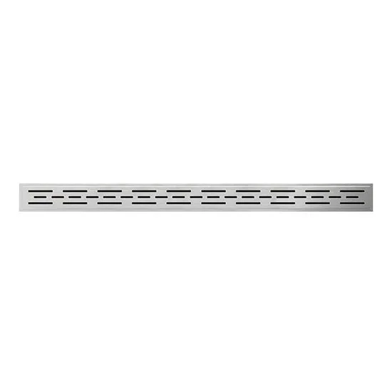 Canaleta de desagüe 100 cm en acero inoxidable, acabado plata