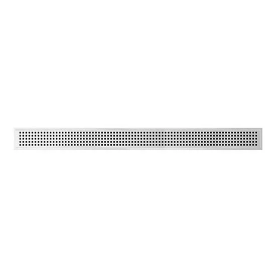 Canaleta de desagüe 79,3×1,8 cm acero inoxidable/plateado