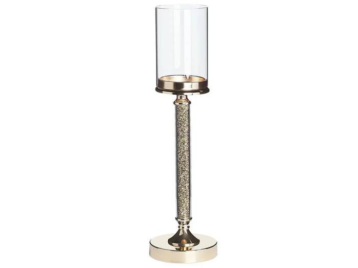 Candelero ABBEVILLE Vidrio 48 cm Dorado