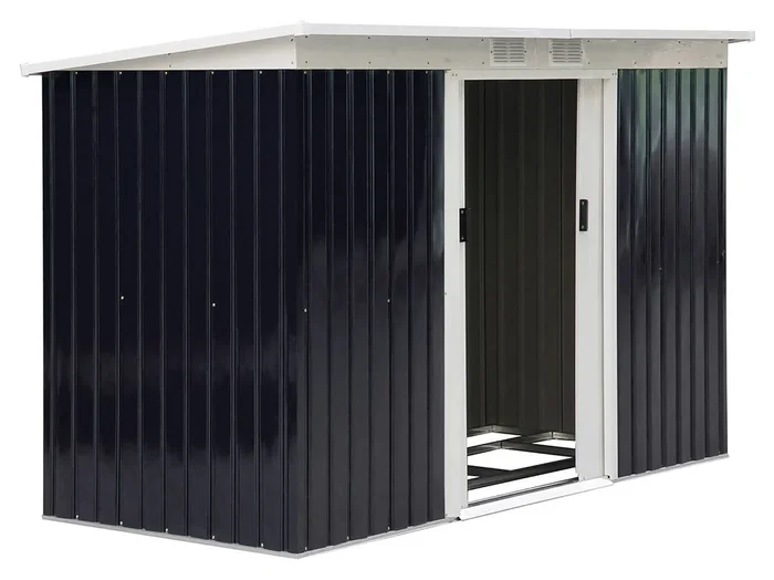 Caseta de jardín gris oscuro 280x130x172 cm Outsunny